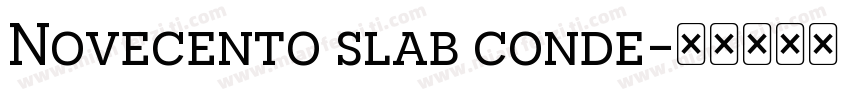 Novecento slab conde字体转换